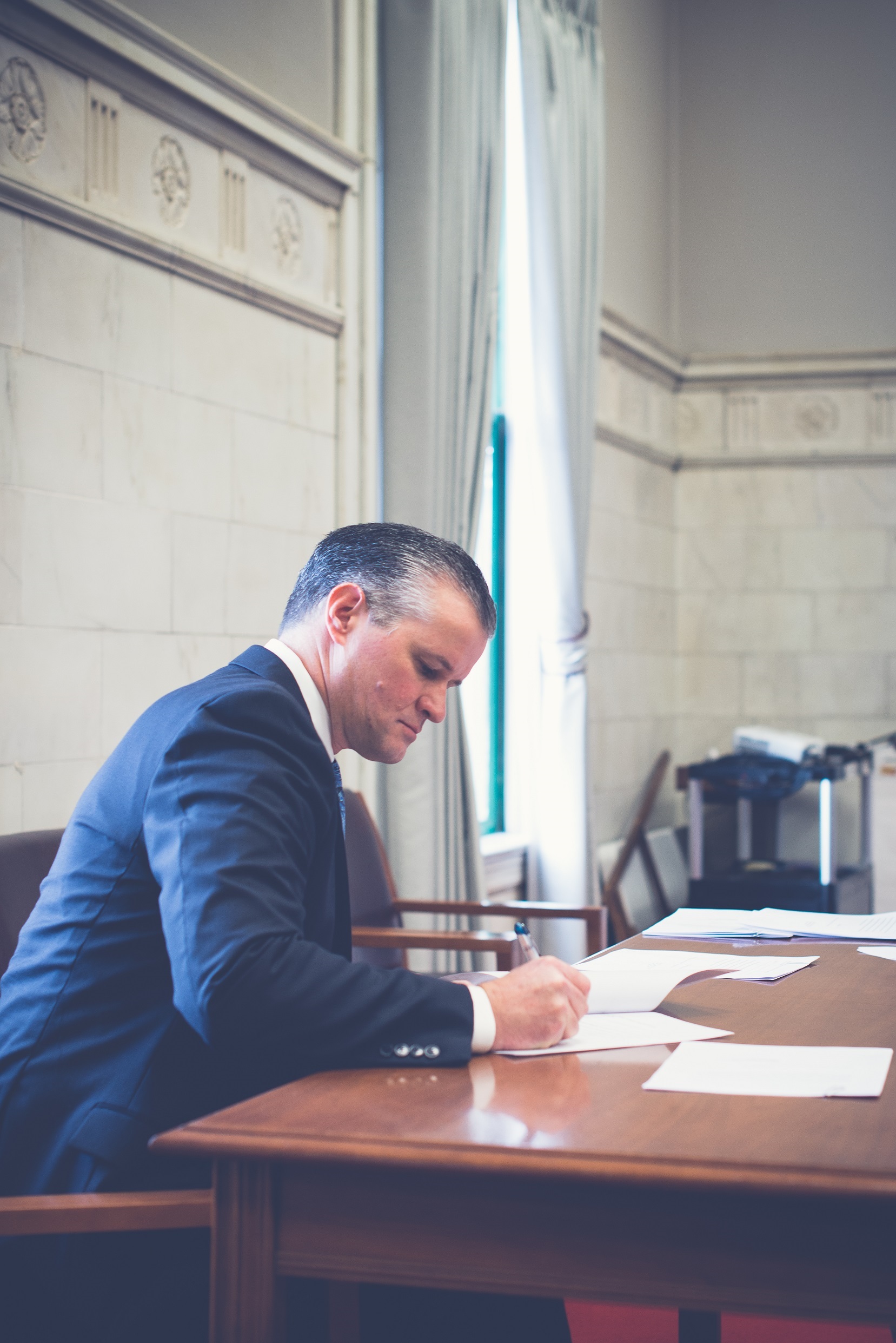 Michael Rourke Signing document